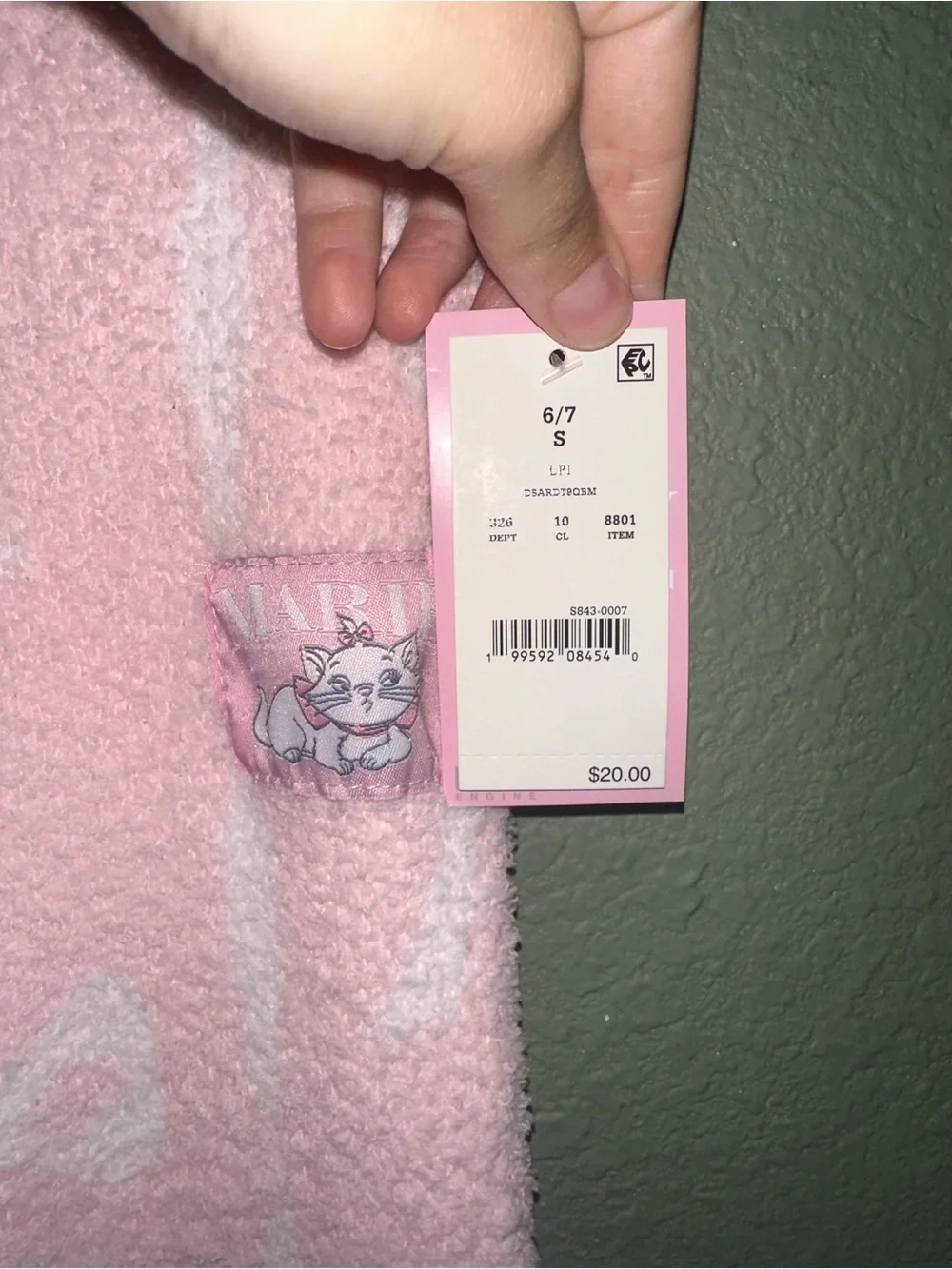MAD Engine Pink Plush Bow-Print Pajama Pants